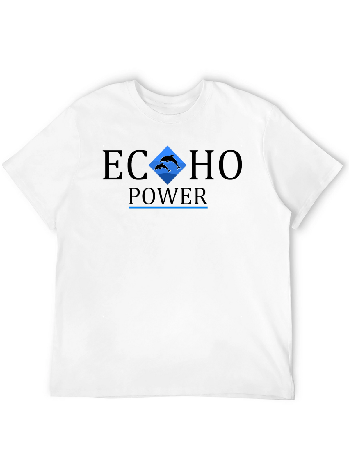 Echo Power Graphic Print Black T-Shirt