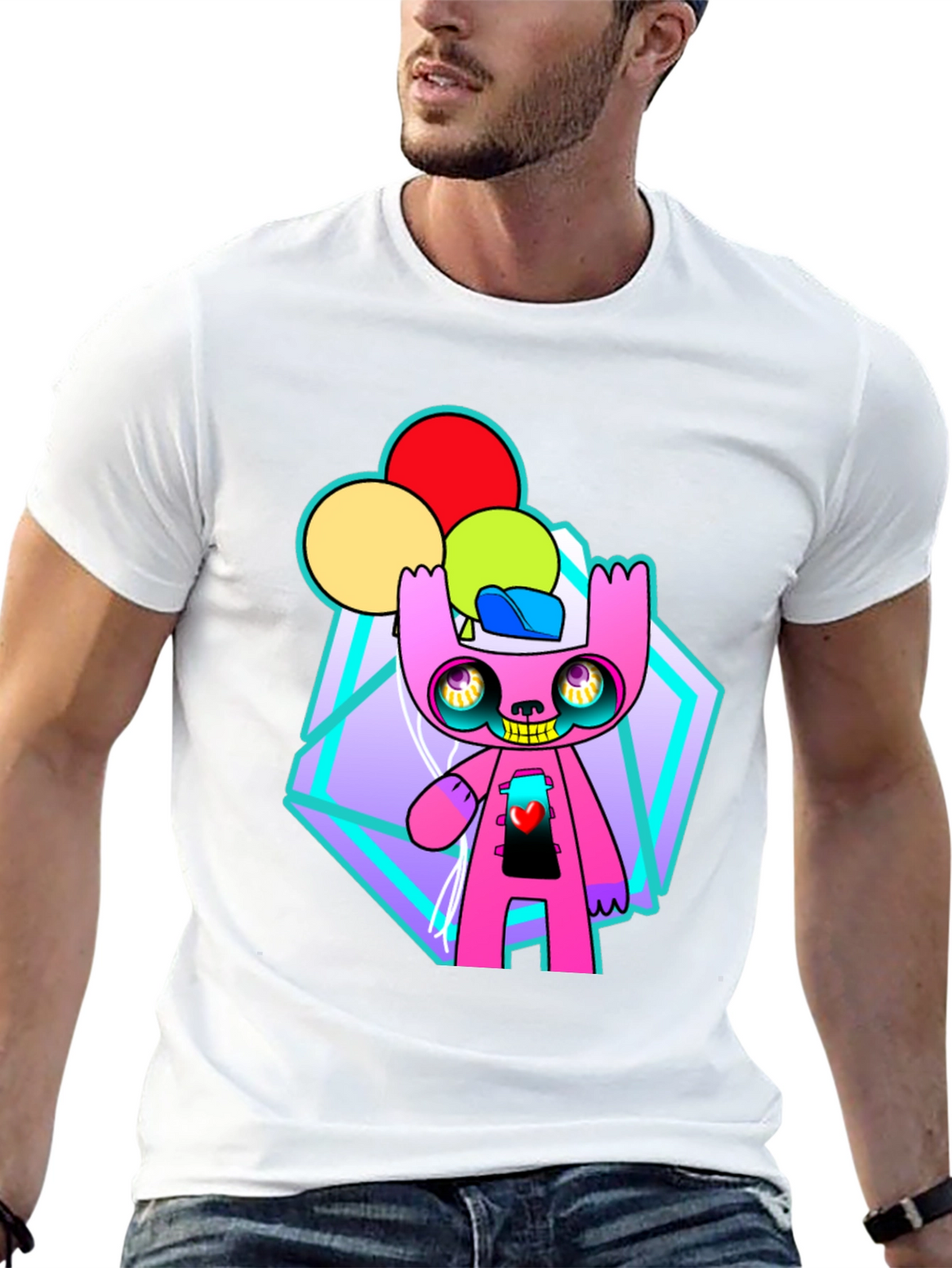 Funky Cartoon Character Graphic Tee