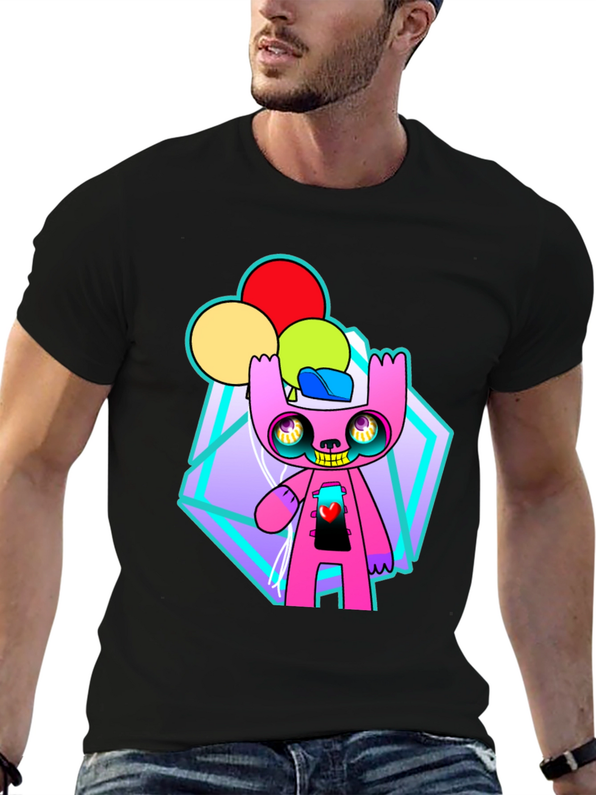 Funky Cartoon Character Graphic Tee