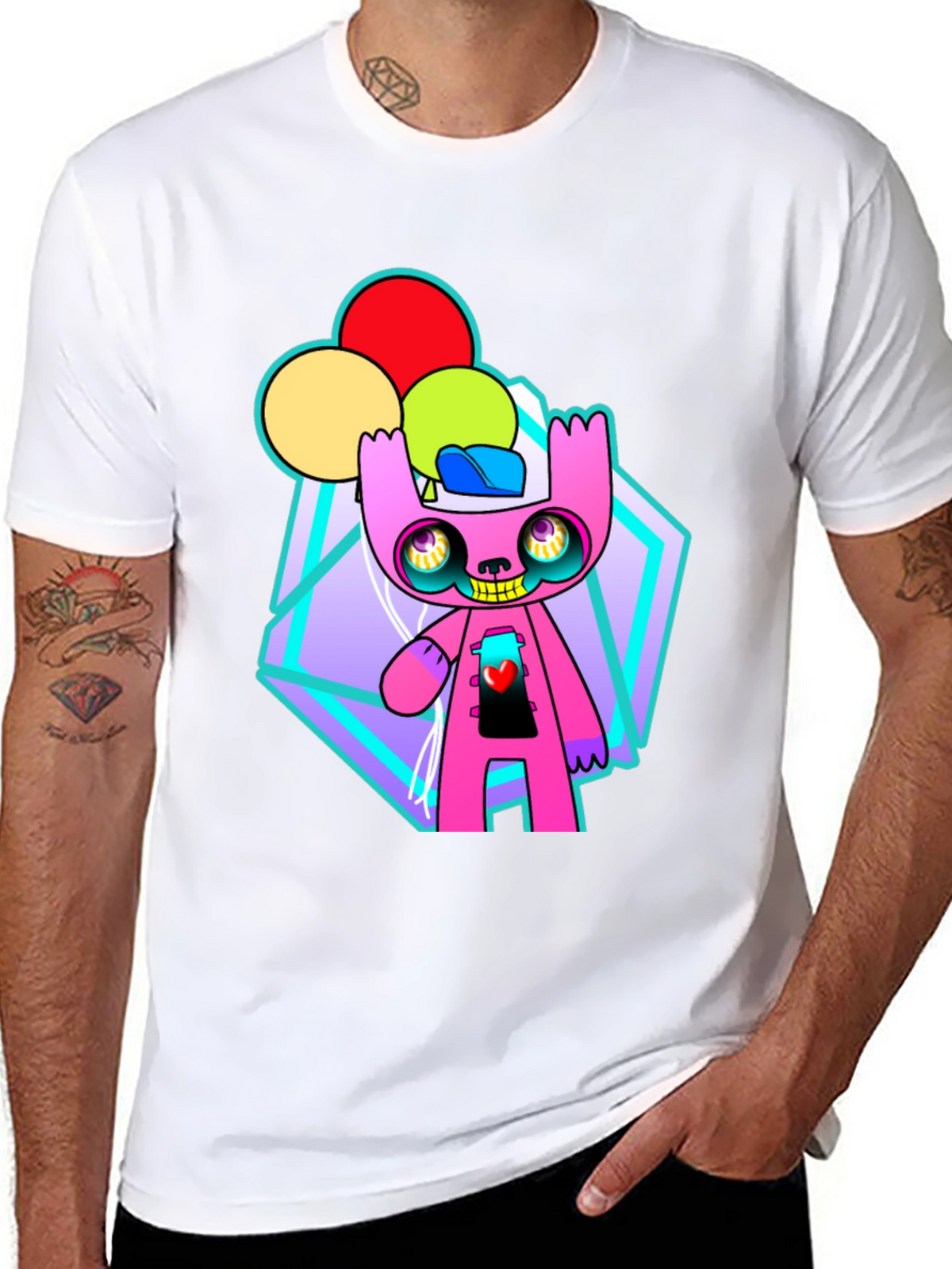 Funky Cartoon Character Graphic Tee