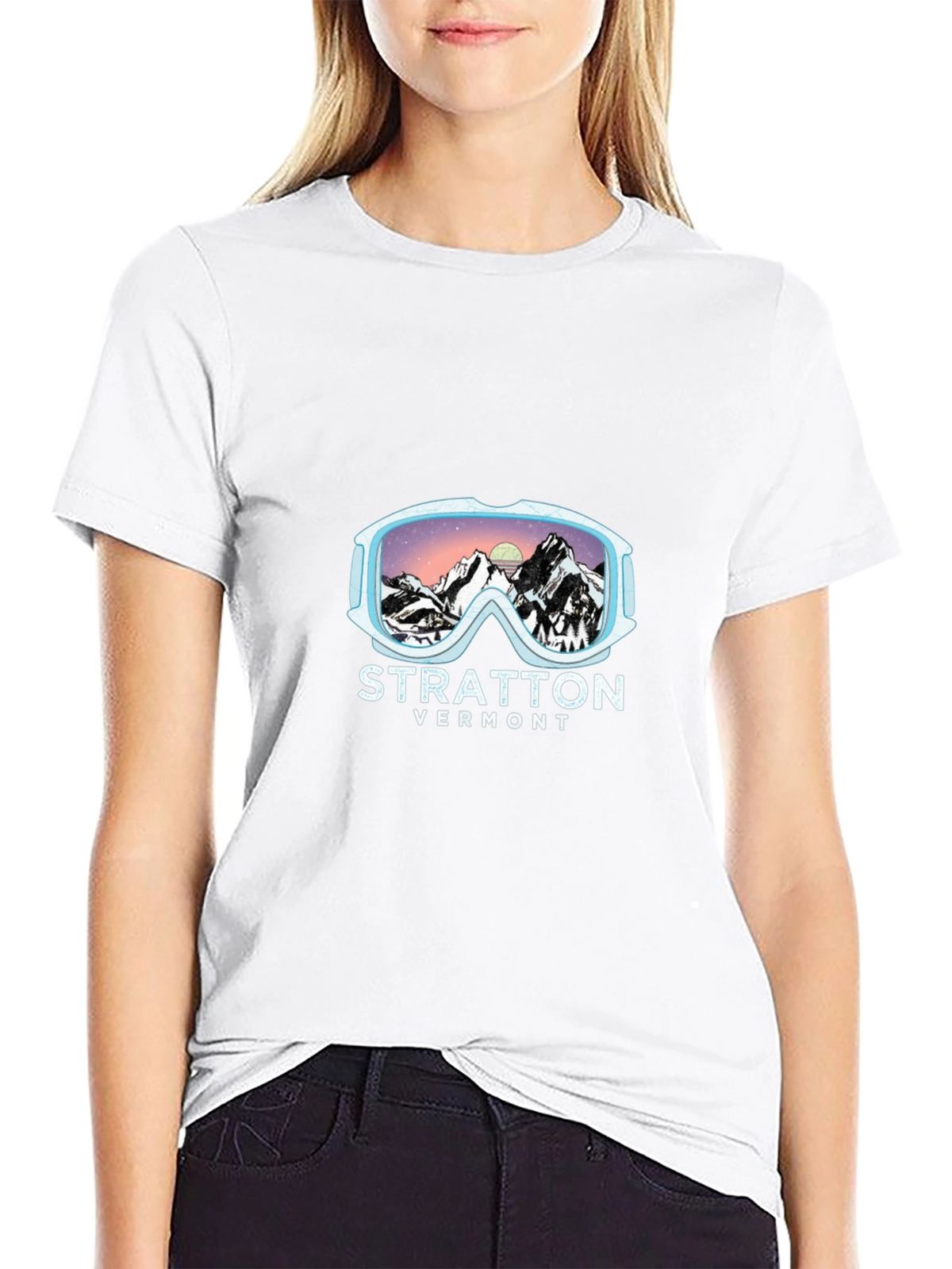 Stratton Vermont Ski Goggles Graphic T-Shirt