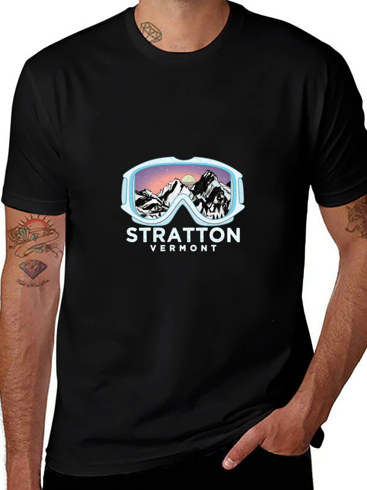 Stratton Vermont Ski Goggles Graphic T-Shirt