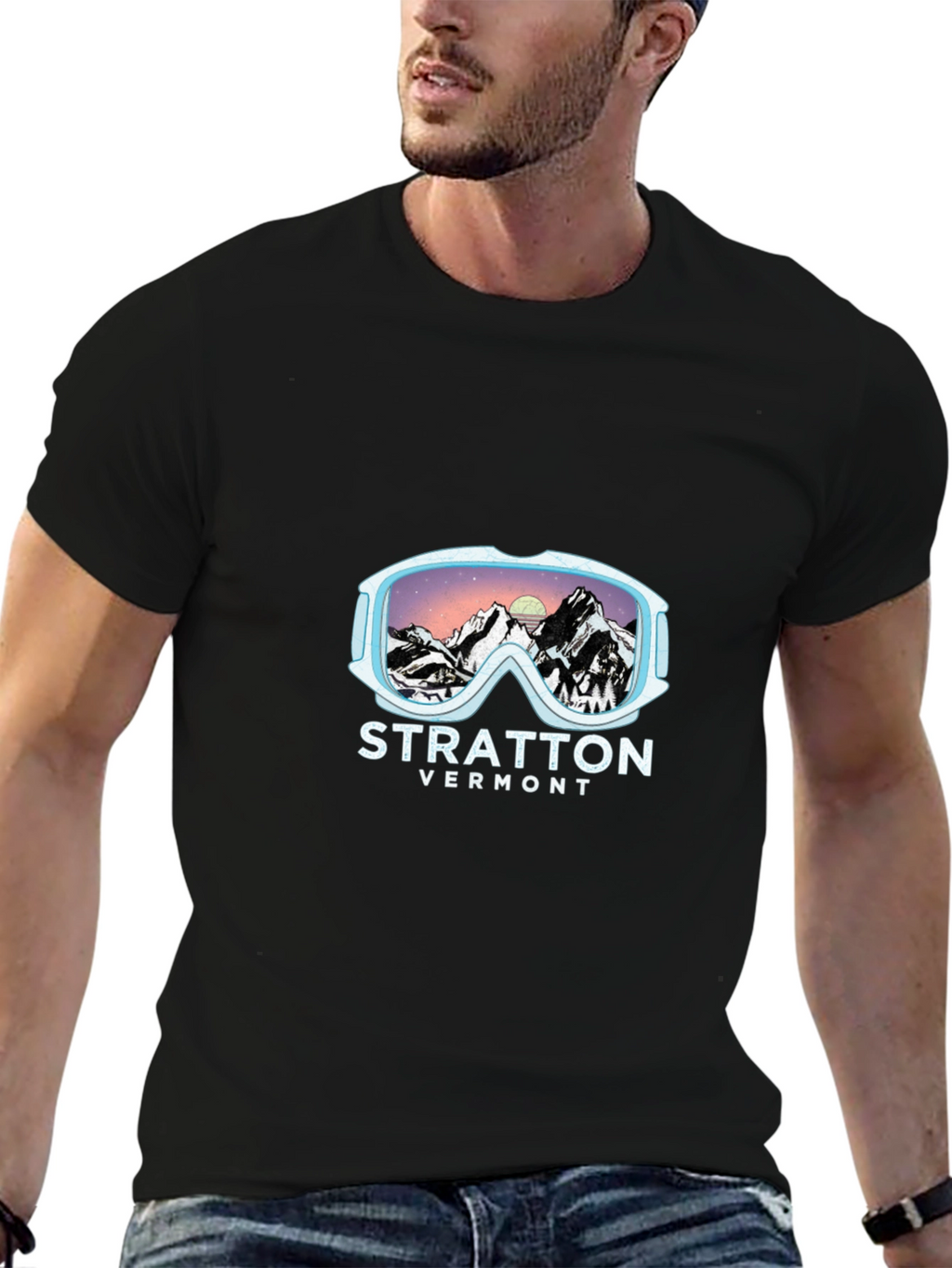 Stratton Vermont Ski Goggles Graphic T-Shirt