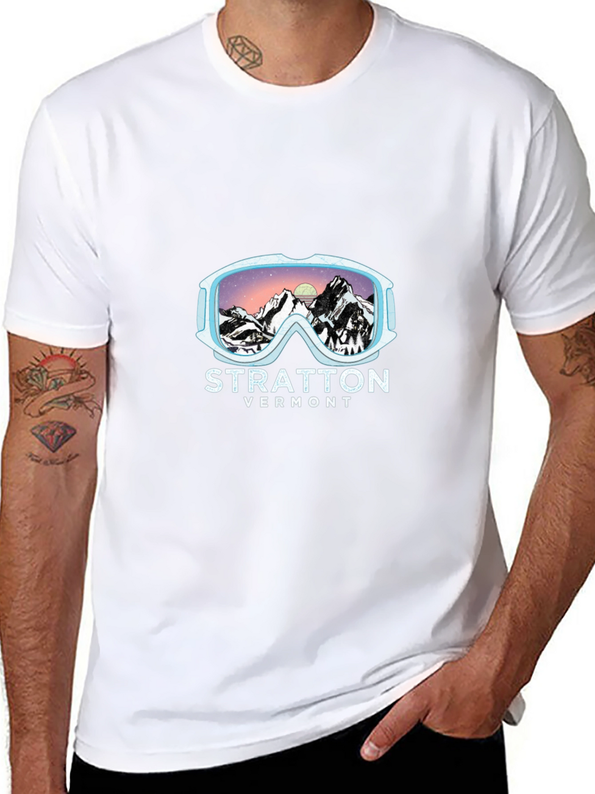 Stratton Vermont Ski Goggles Graphic T-Shirt