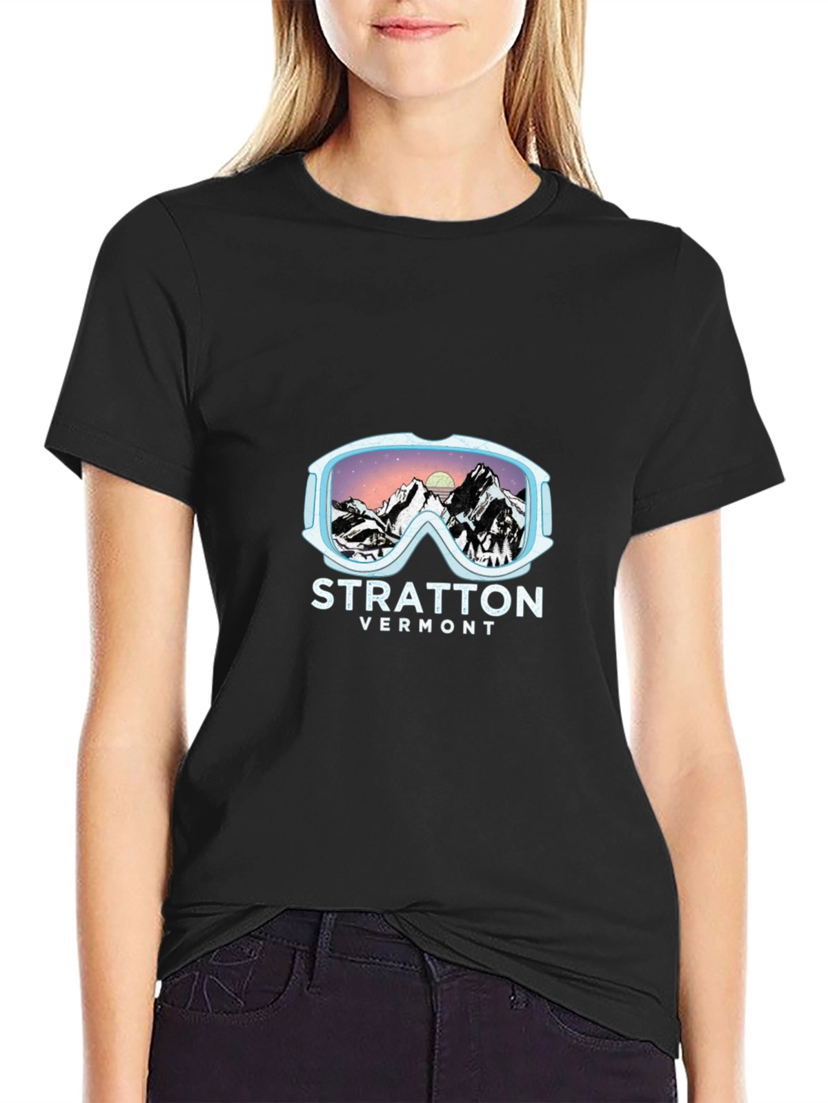 Stratton Vermont Ski Goggles Graphic T-Shirt
