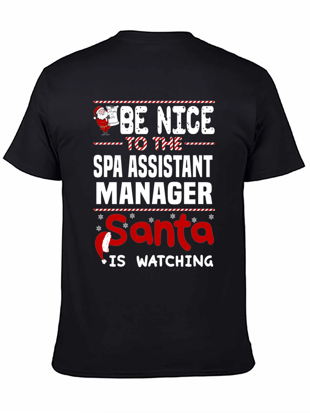 Funny Santa Spa Assistant Manager Christmas T-Shirt