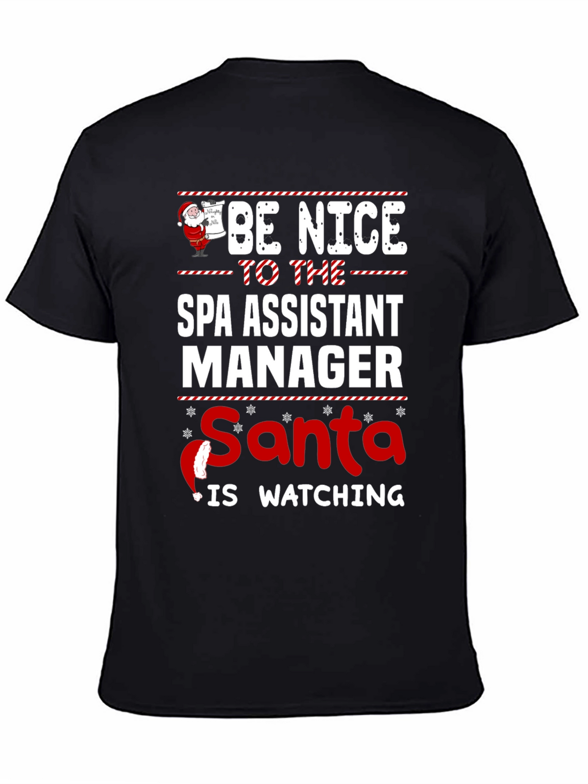 Funny Santa Spa Assistant Manager Christmas T-Shirt