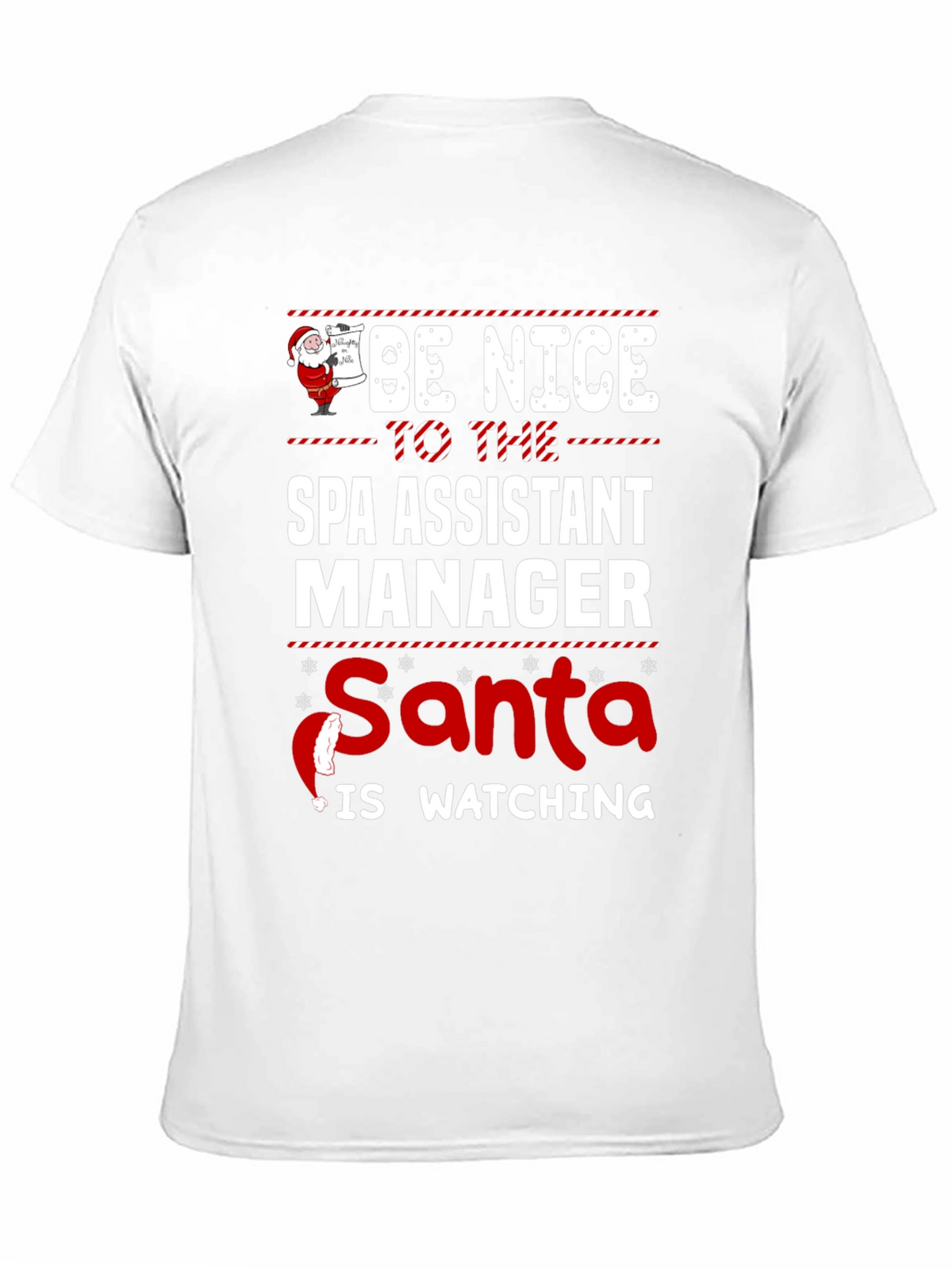 Funny Santa Spa Assistant Manager Christmas T-Shirt