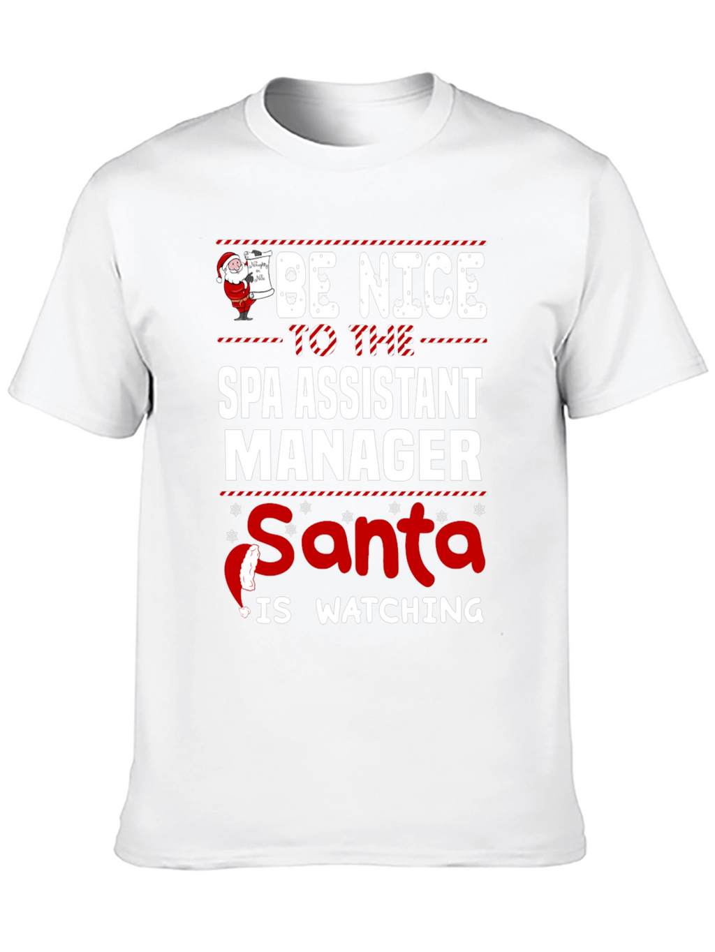 Funny Santa Spa Assistant Manager Christmas T-Shirt