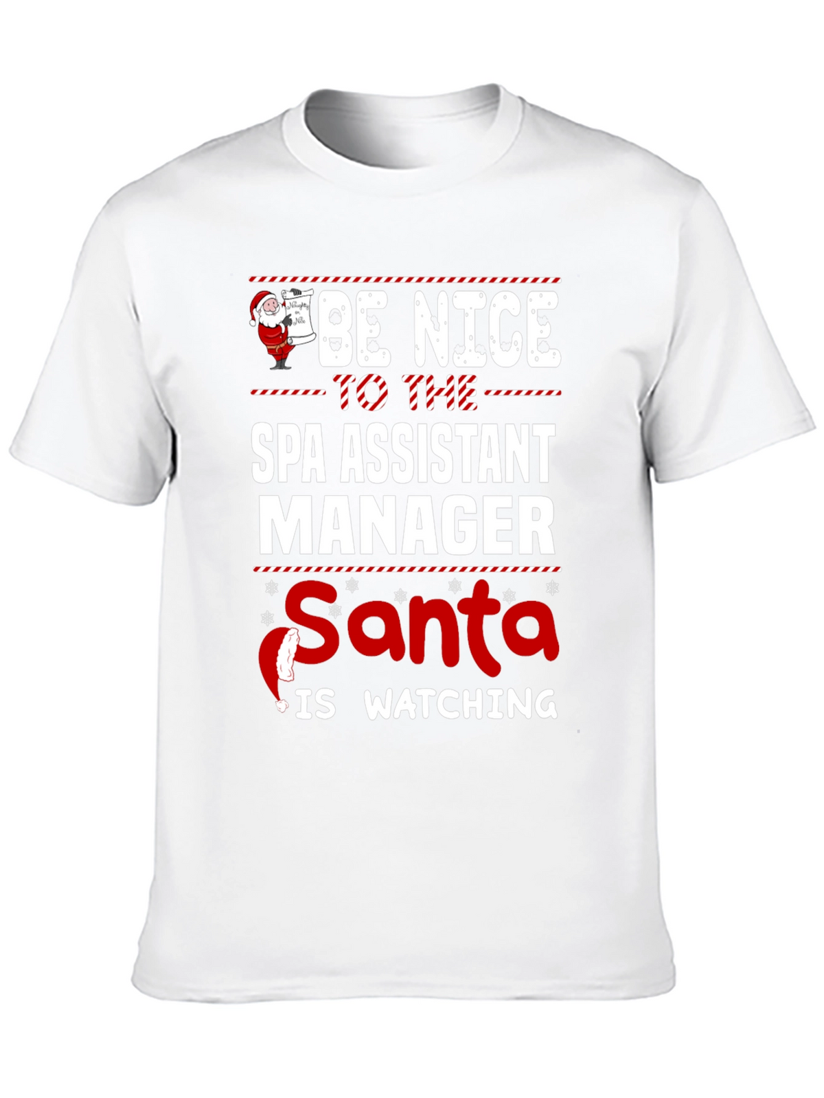 Funny Santa Spa Assistant Manager Christmas T-Shirt