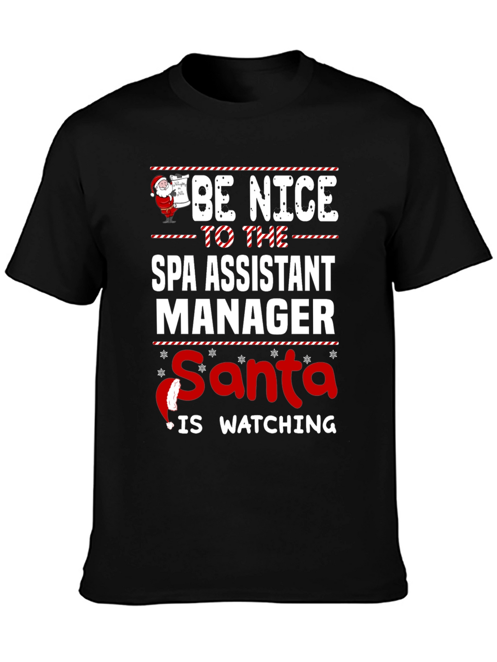 Funny Santa Spa Assistant Manager Christmas T-Shirt