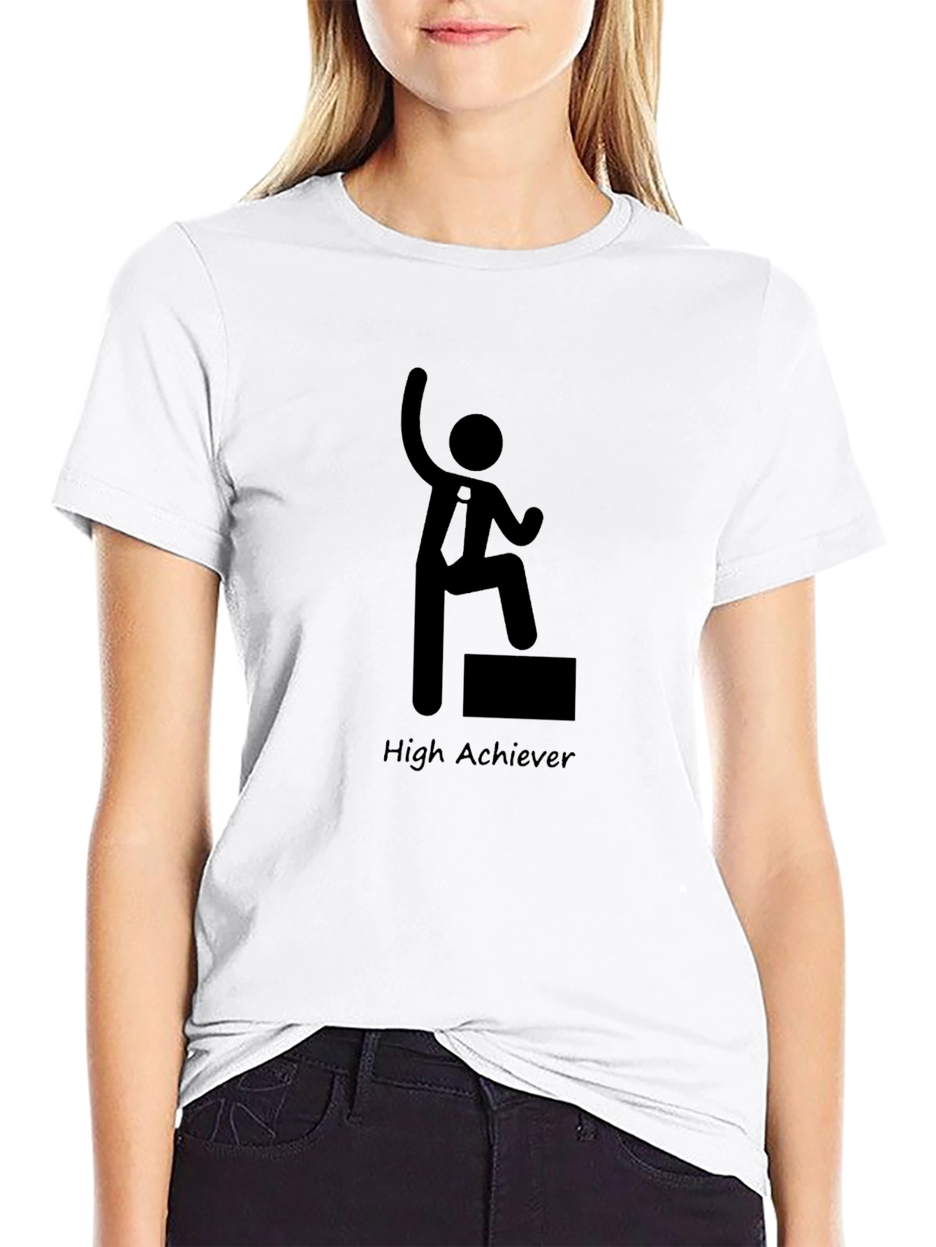 High Achiever Graphic Black T-Shirt