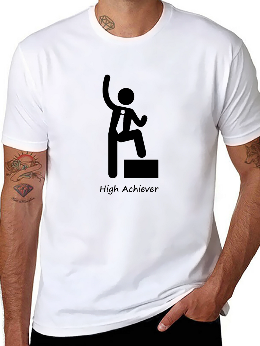 High Achiever Graphic Black T-Shirt