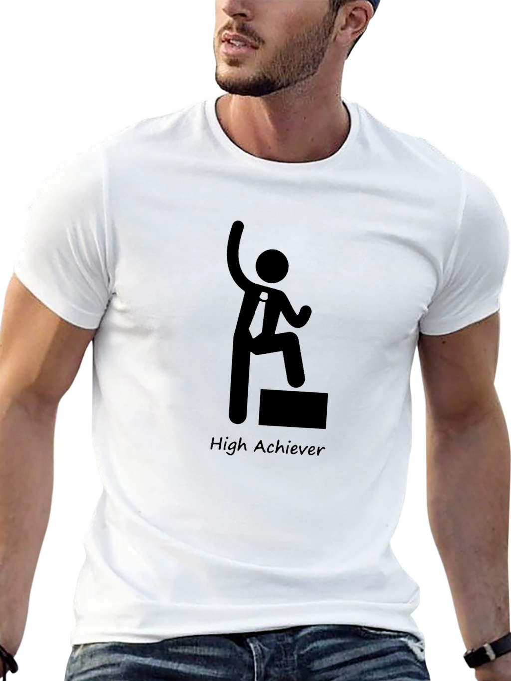 High Achiever Graphic Black T-Shirt