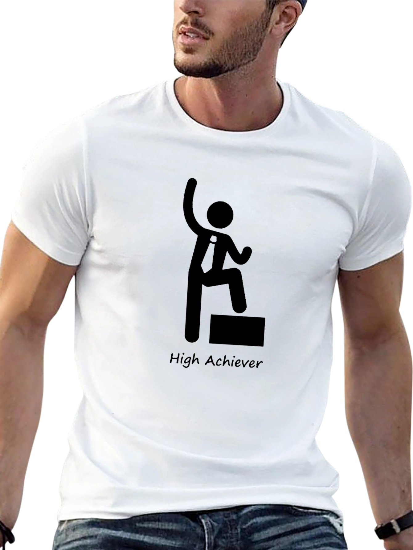 High Achiever Graphic Black T-Shirt