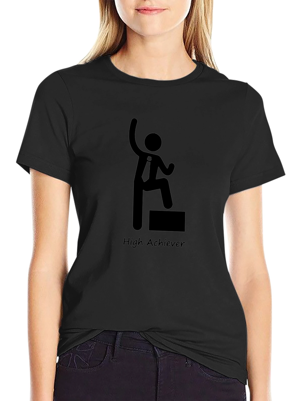 High Achiever Graphic Black T-Shirt