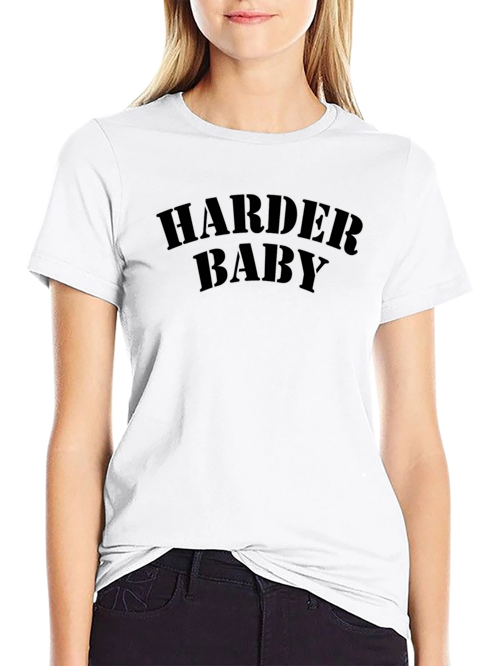 Harder Baby Graphic T-Shirt - Black