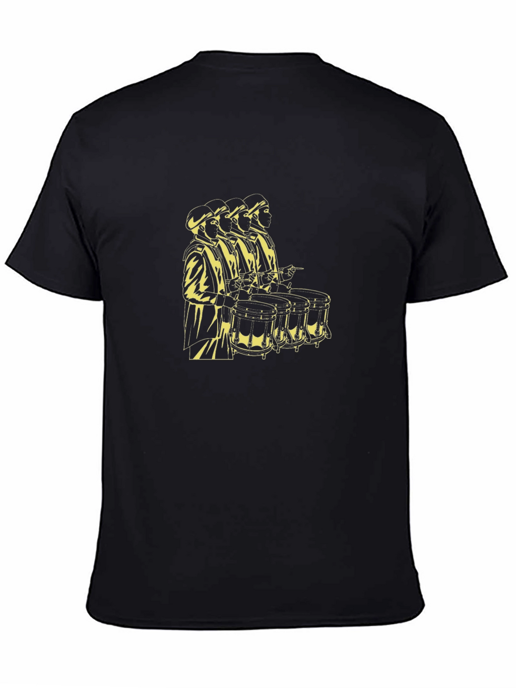 Black T-Shirt with Drummer Graphic