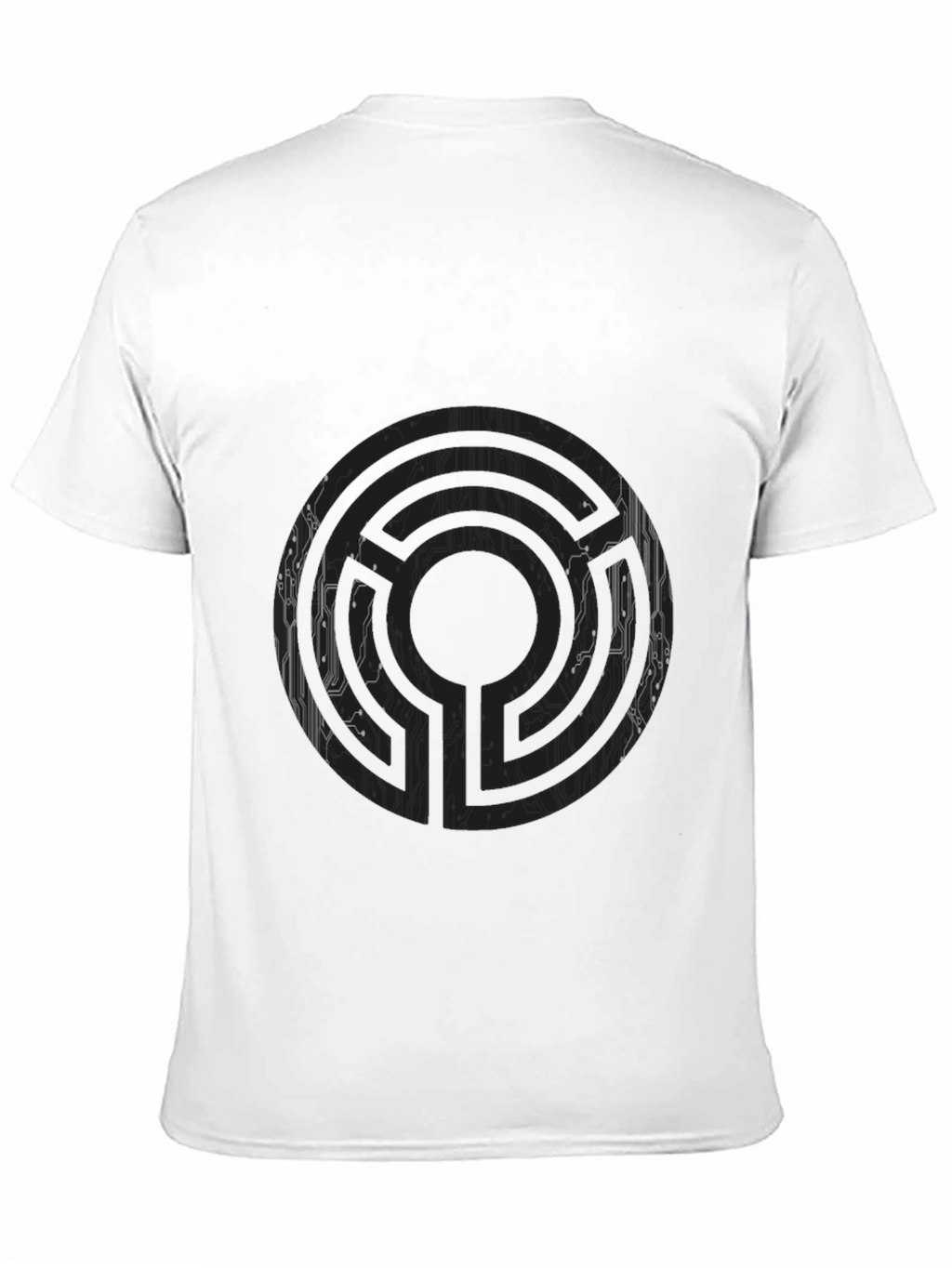 Abstract Maze Graphic Tee - Mens Black T-Shirt