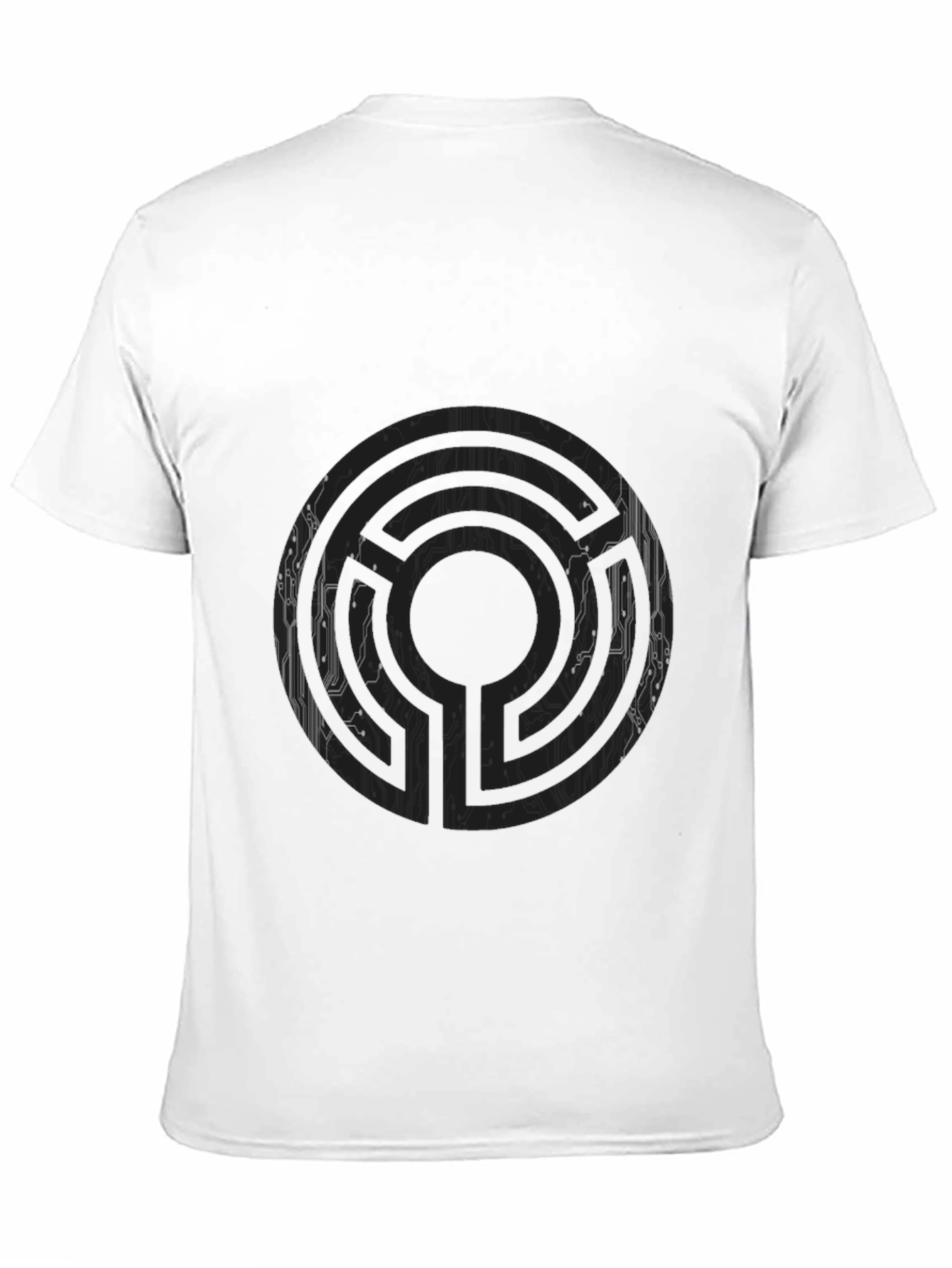 Abstract Maze Graphic Tee - Mens Black T-Shirt