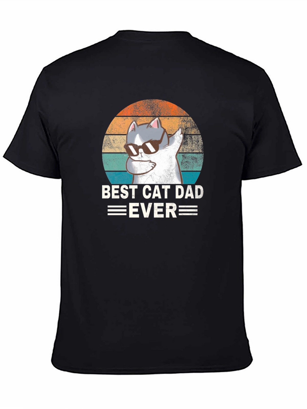 Best Cat Dad Ever Black T-Shirt