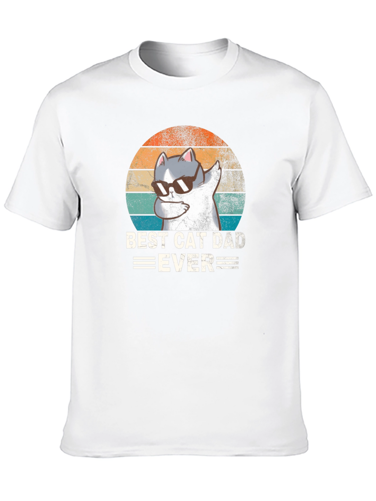 Best Cat Dad Ever Black T-Shirt