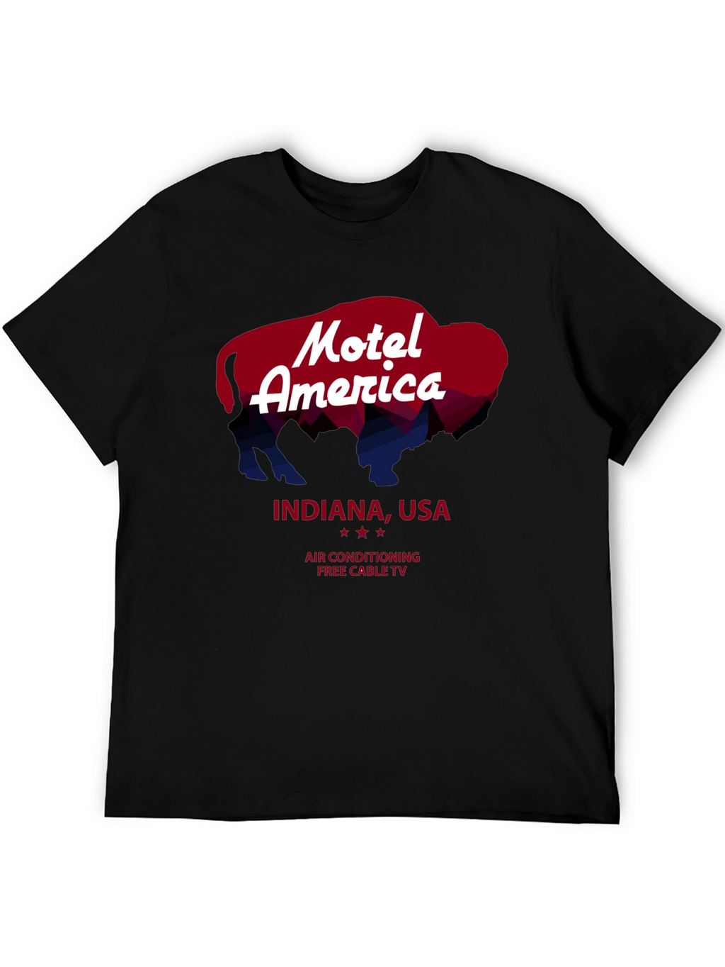 Motel America Indiana Tee - Retro Buffalo Graphic
