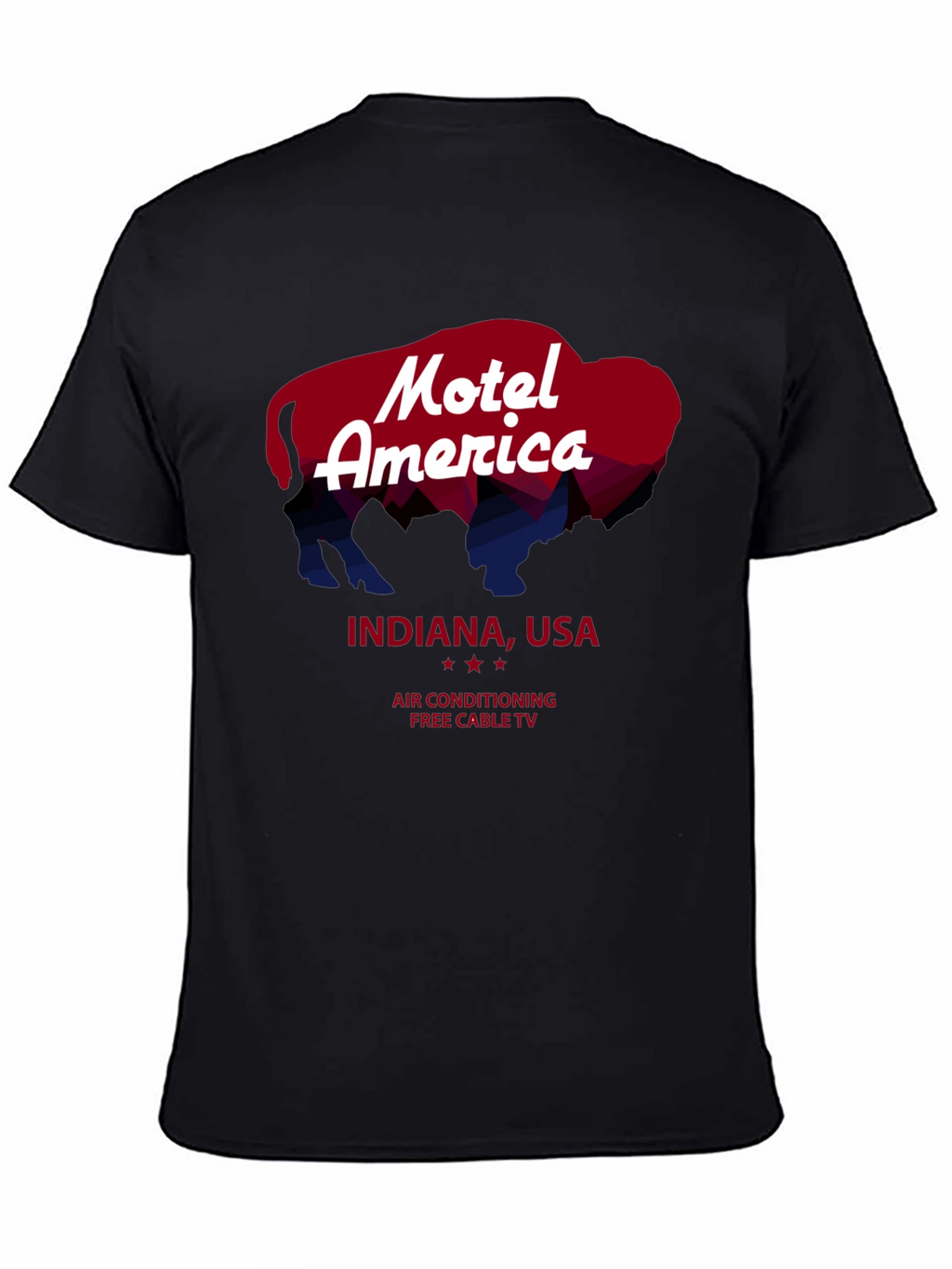 Motel America Indiana Tee - Retro Buffalo Graphic