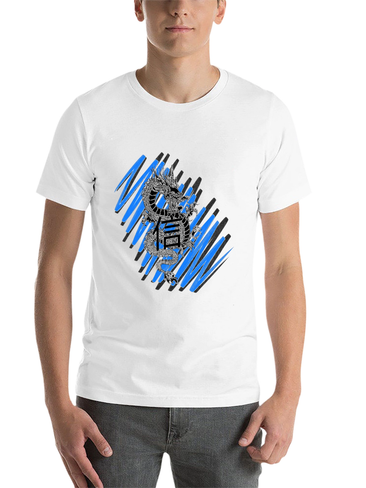 Dragon & Kanji Graphic Tee - Streetwear Style