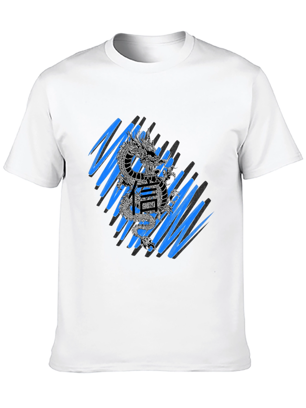 Dragon & Kanji Graphic Tee - Streetwear Style