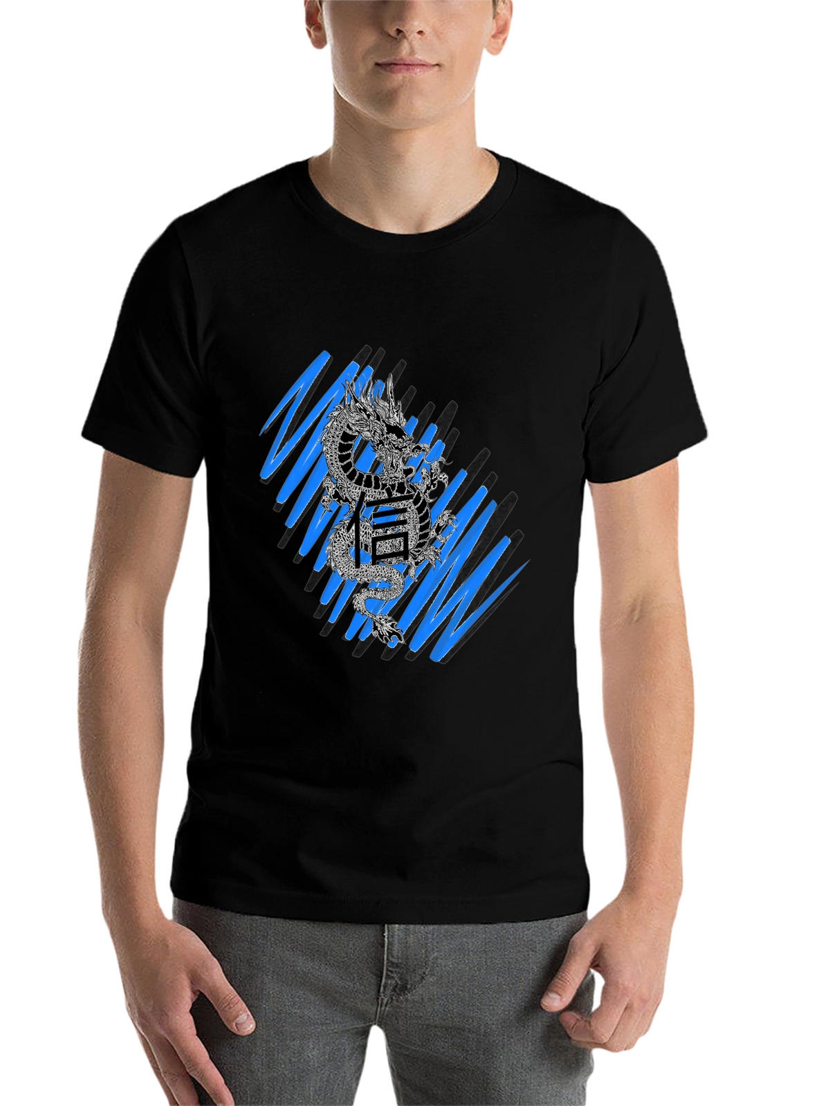 Dragon & Kanji Graphic Tee - Streetwear Style