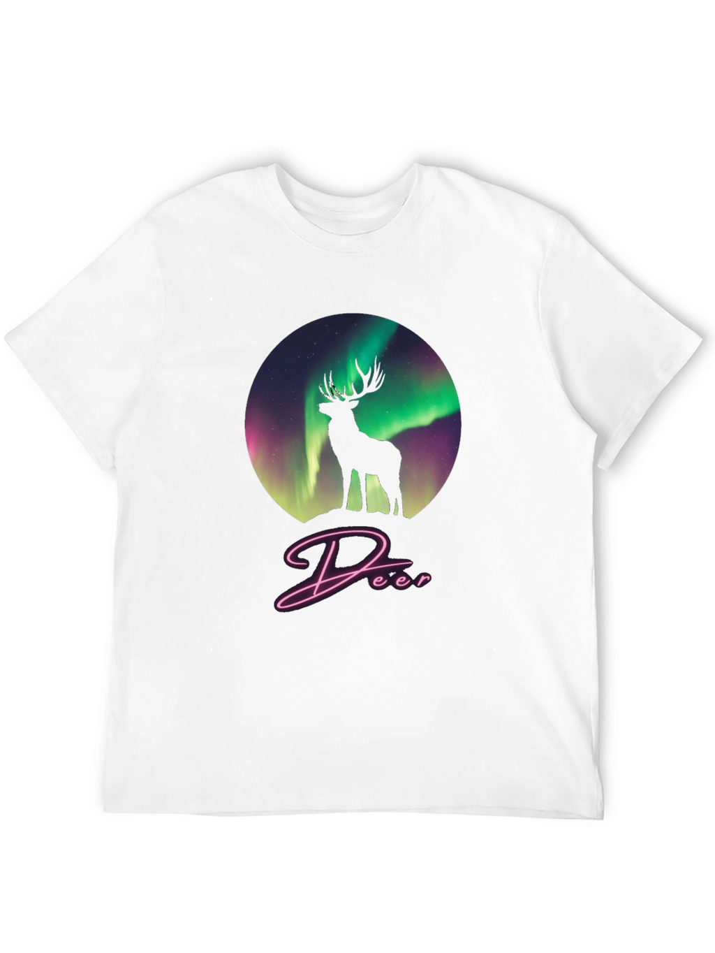 Aurora Deer Graphic Tee - Black