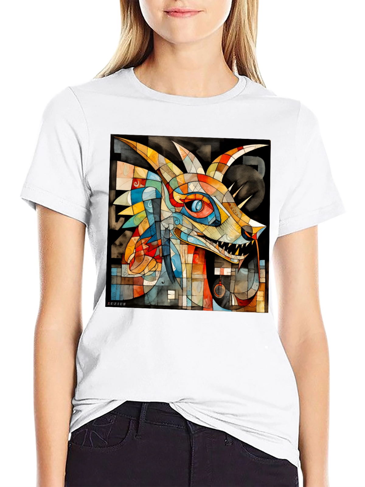 Abstract Dragon Graphic Tee