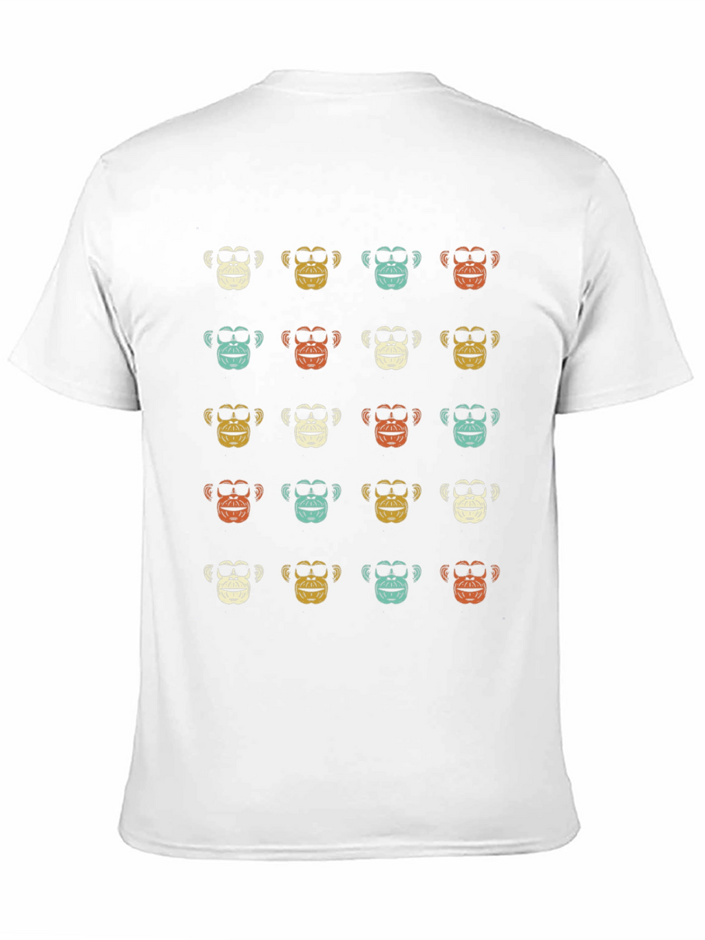 Retro Monkey Pattern T-Shirt