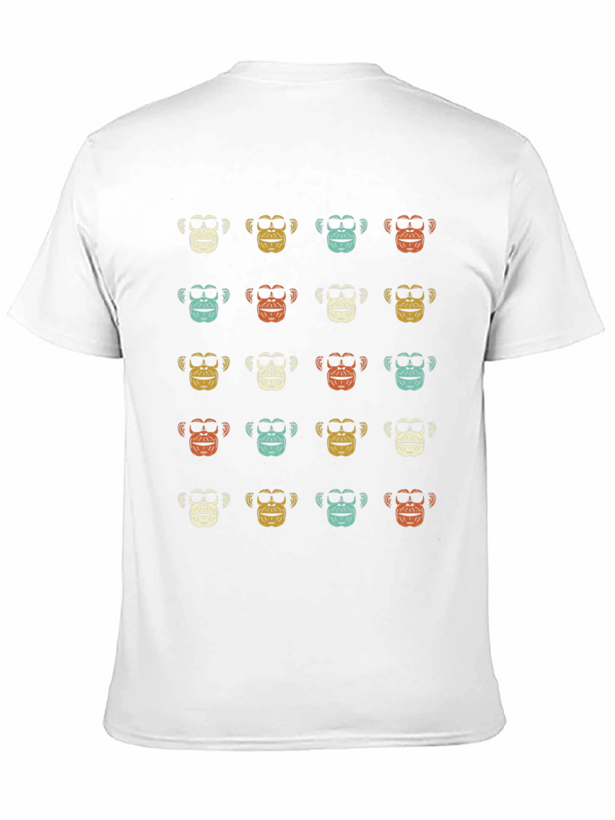Retro Monkey Pattern T-Shirt