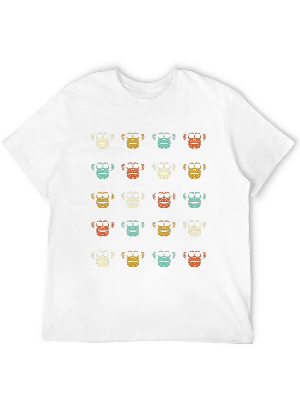 Retro Monkey Pattern T-Shirt