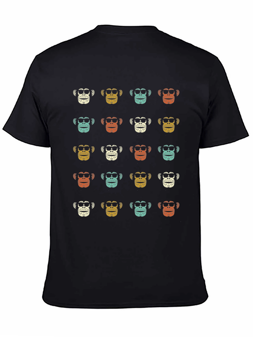 Retro Monkey Pattern T-Shirt
