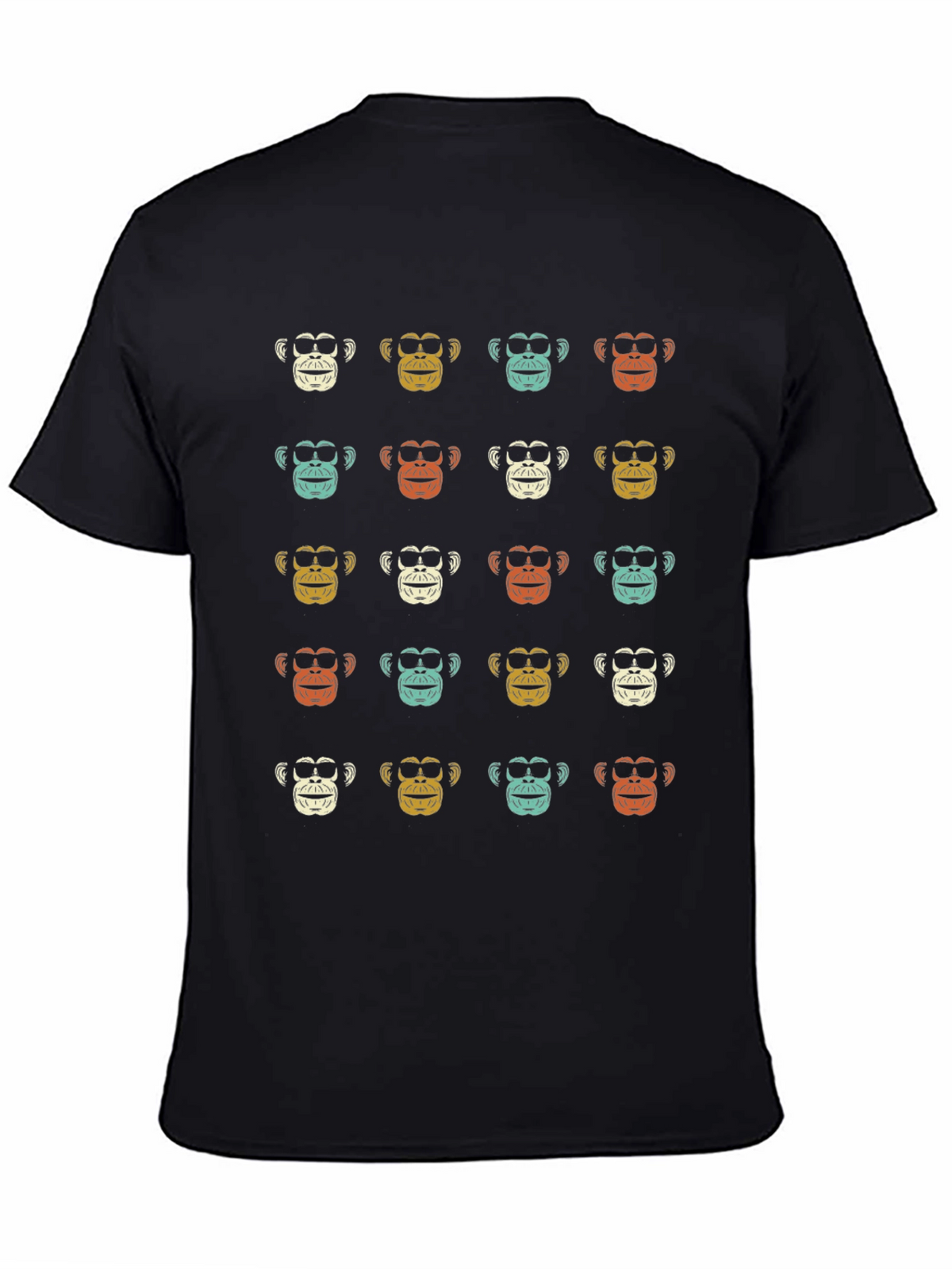Retro Monkey Pattern T-Shirt