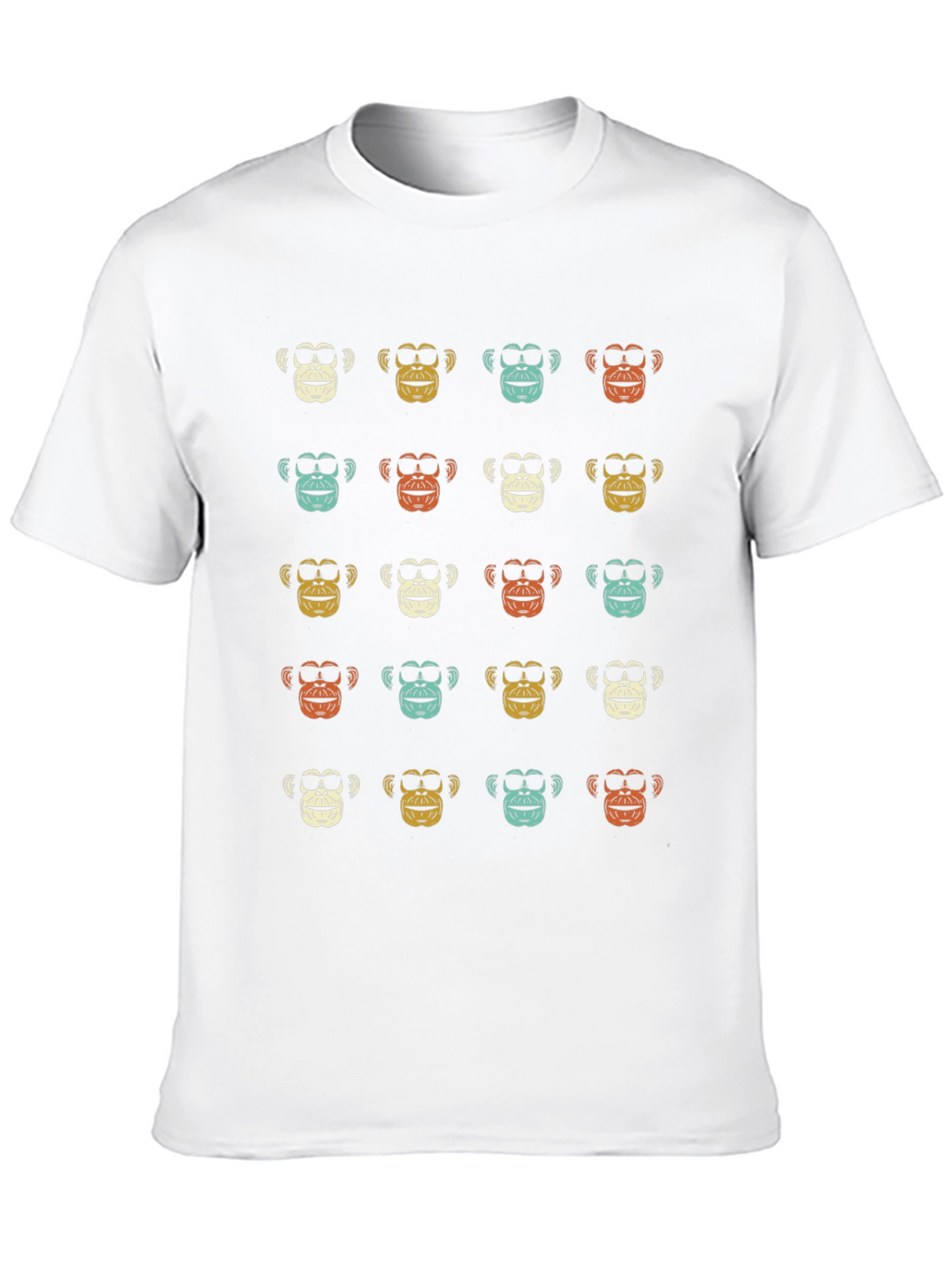 Retro Monkey Pattern T-Shirt