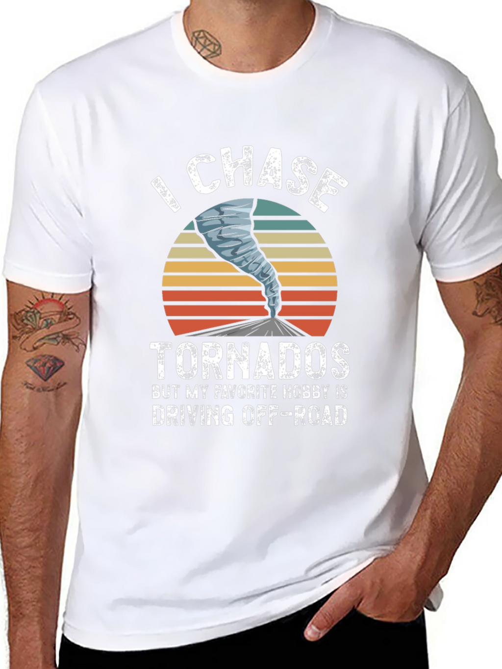 I Chase Tornadoes Mens Graphic T-Shirt