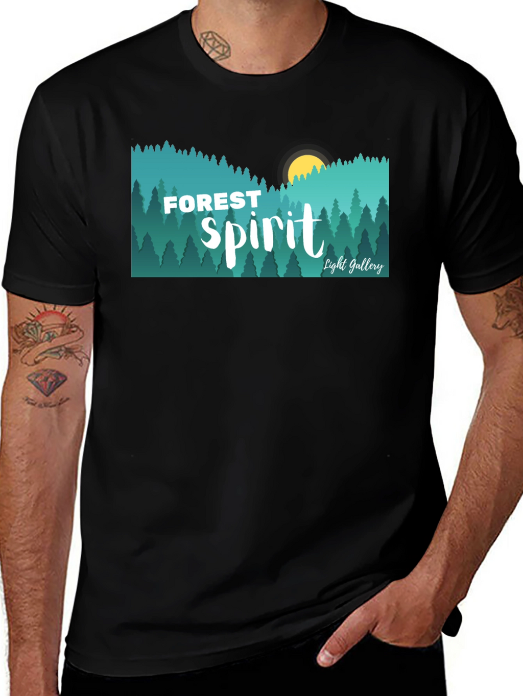 Forest Spirit Graphic Tee - Nature Inspired Design