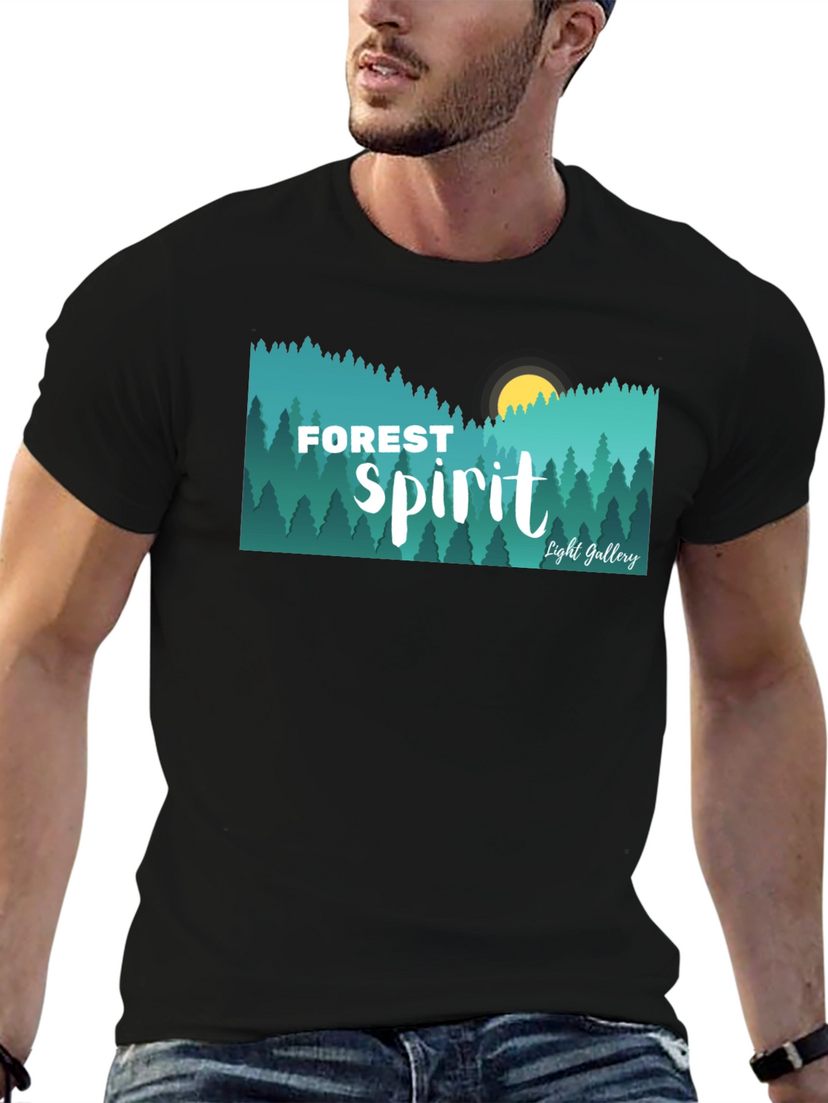 Forest Spirit Graphic Tee - Nature Inspired Design