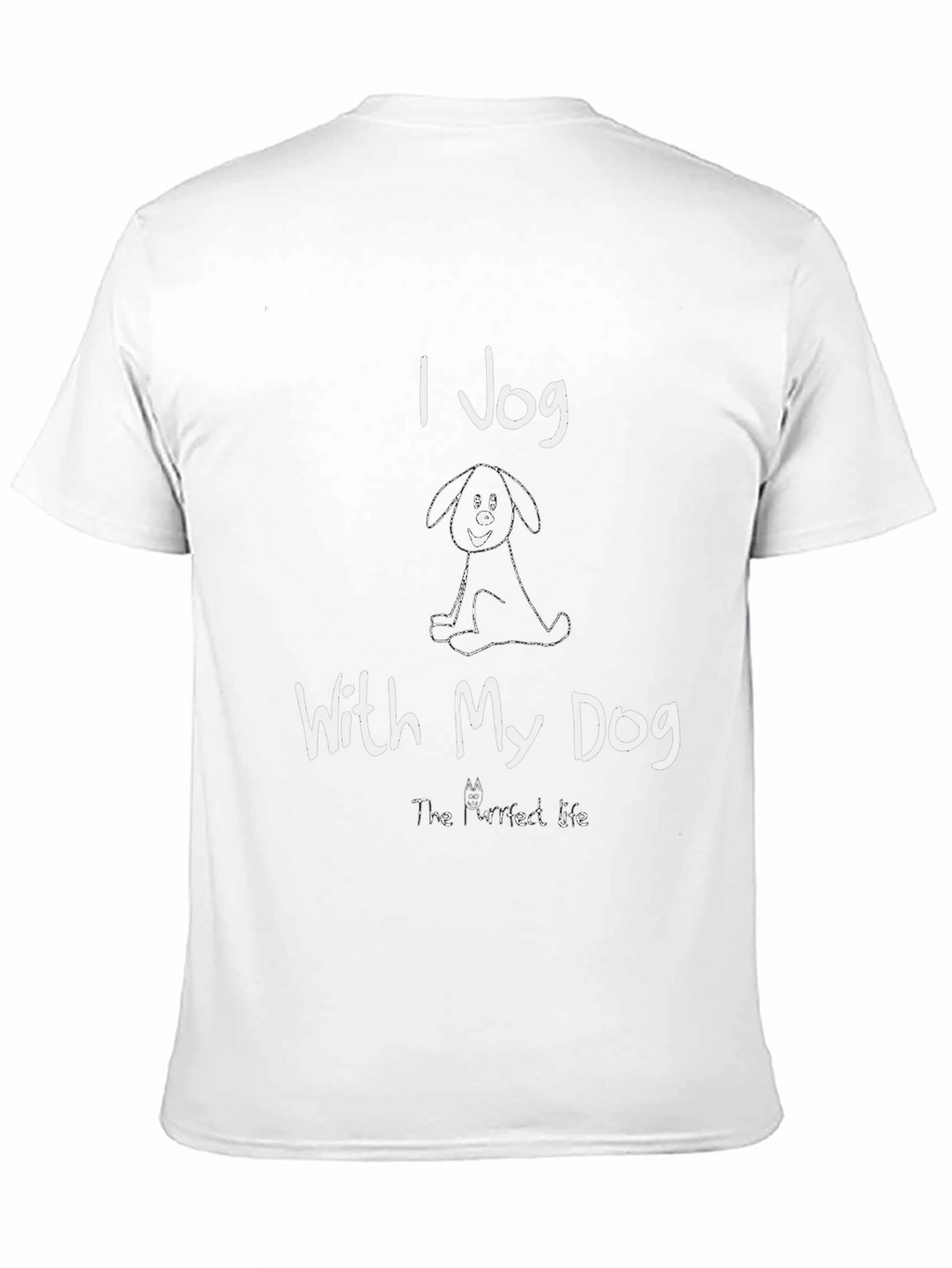 I Jog With My Dog Black T-Shirt