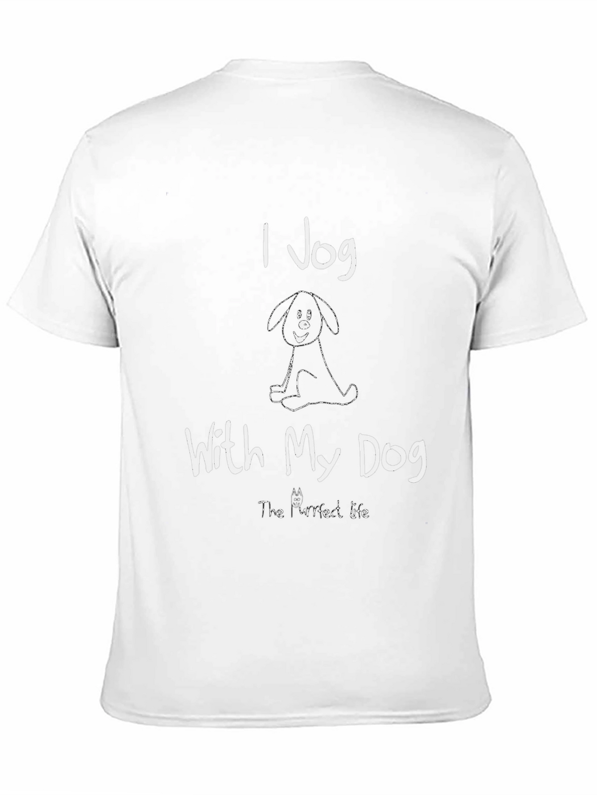 I Jog With My Dog Black T-Shirt