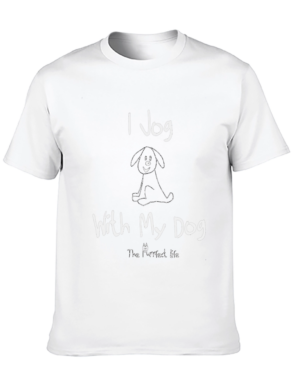 I Jog With My Dog Black T-Shirt