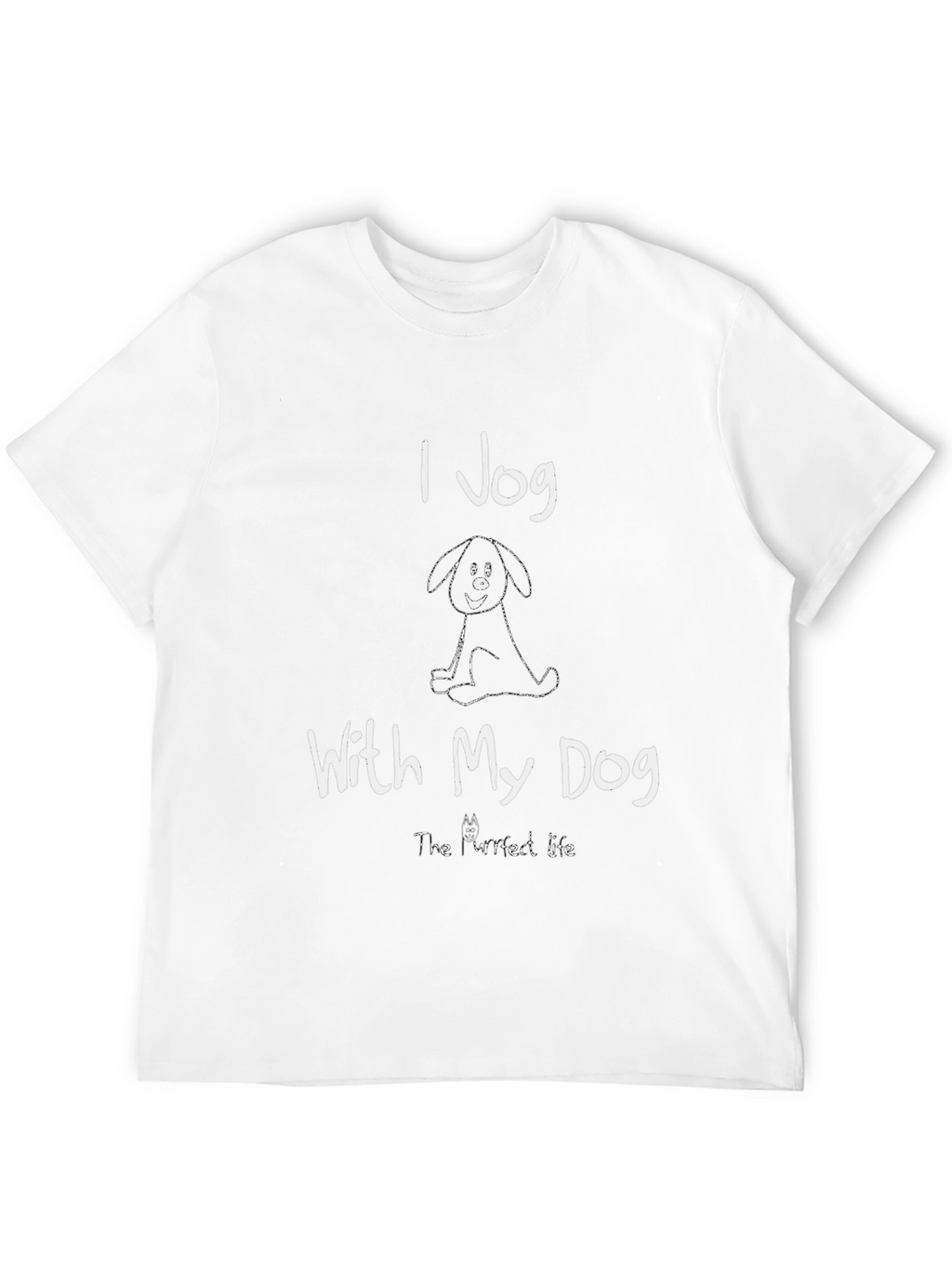 I Jog With My Dog Black T-Shirt