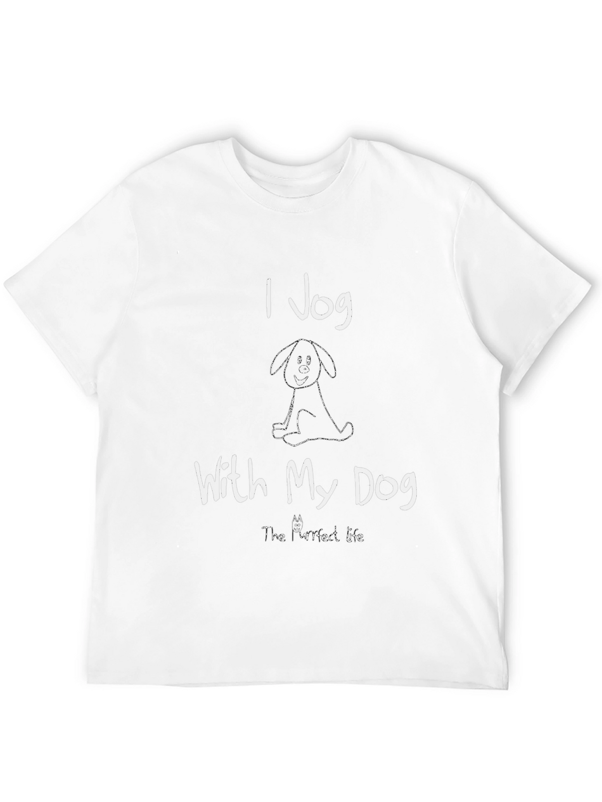 I Jog With My Dog Black T-Shirt
