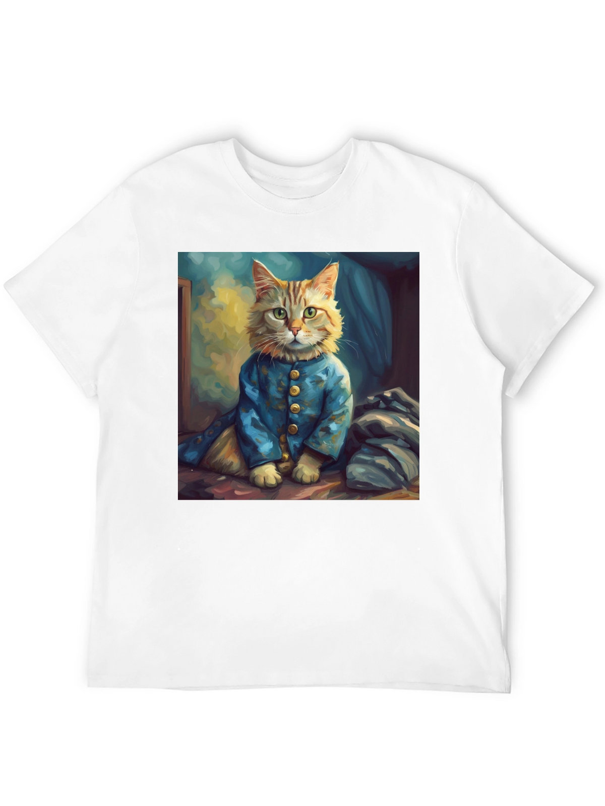 Cat Portrait Graphic Tee - Stylish Novelty Shirt