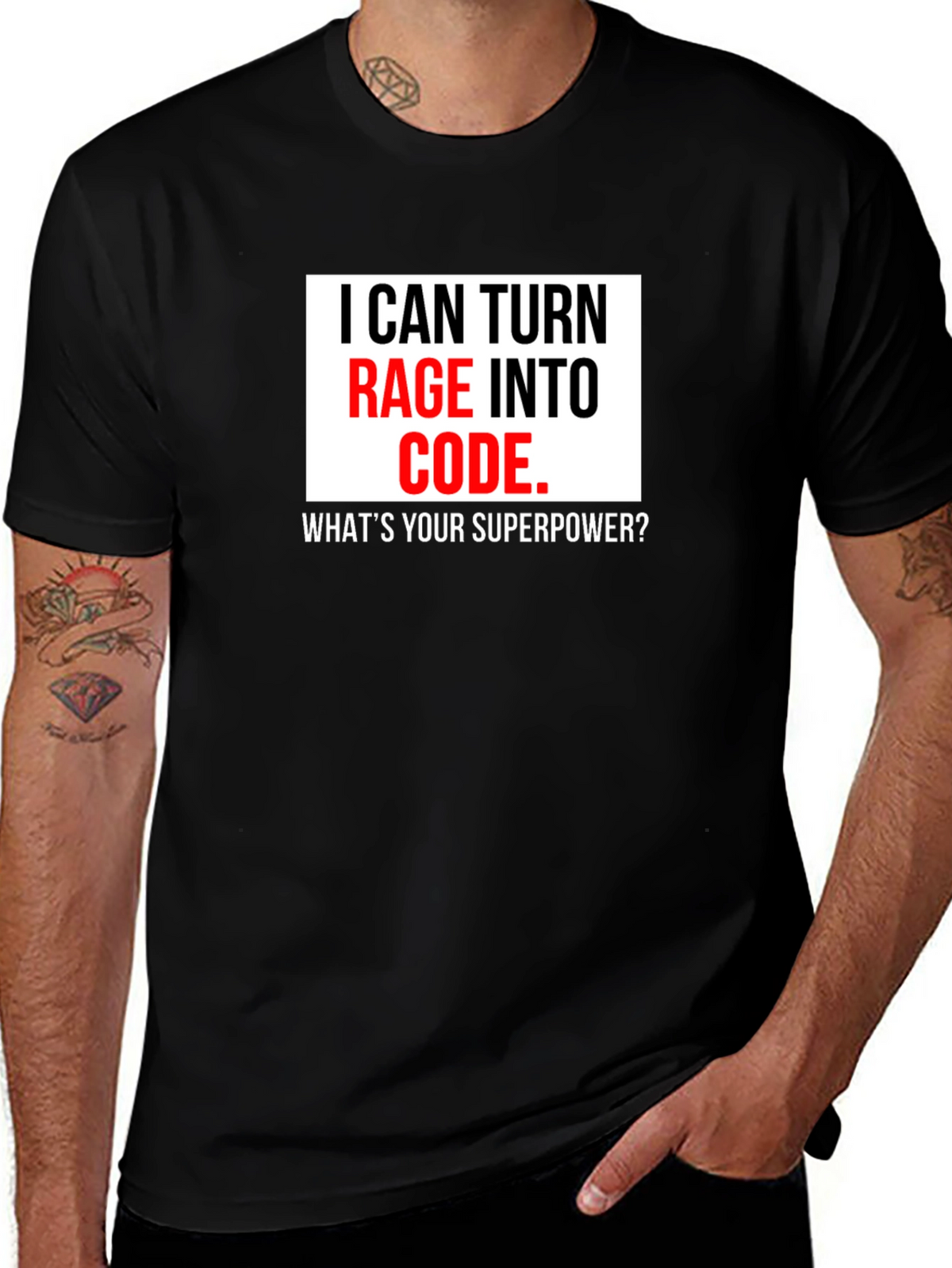 Rage Into Code T-Shirt - Programmer Superpower Tee