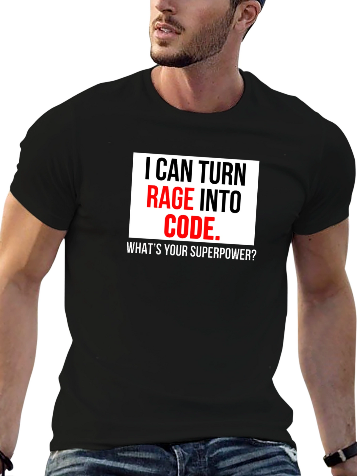 Rage Into Code T-Shirt - Programmer Superpower Tee